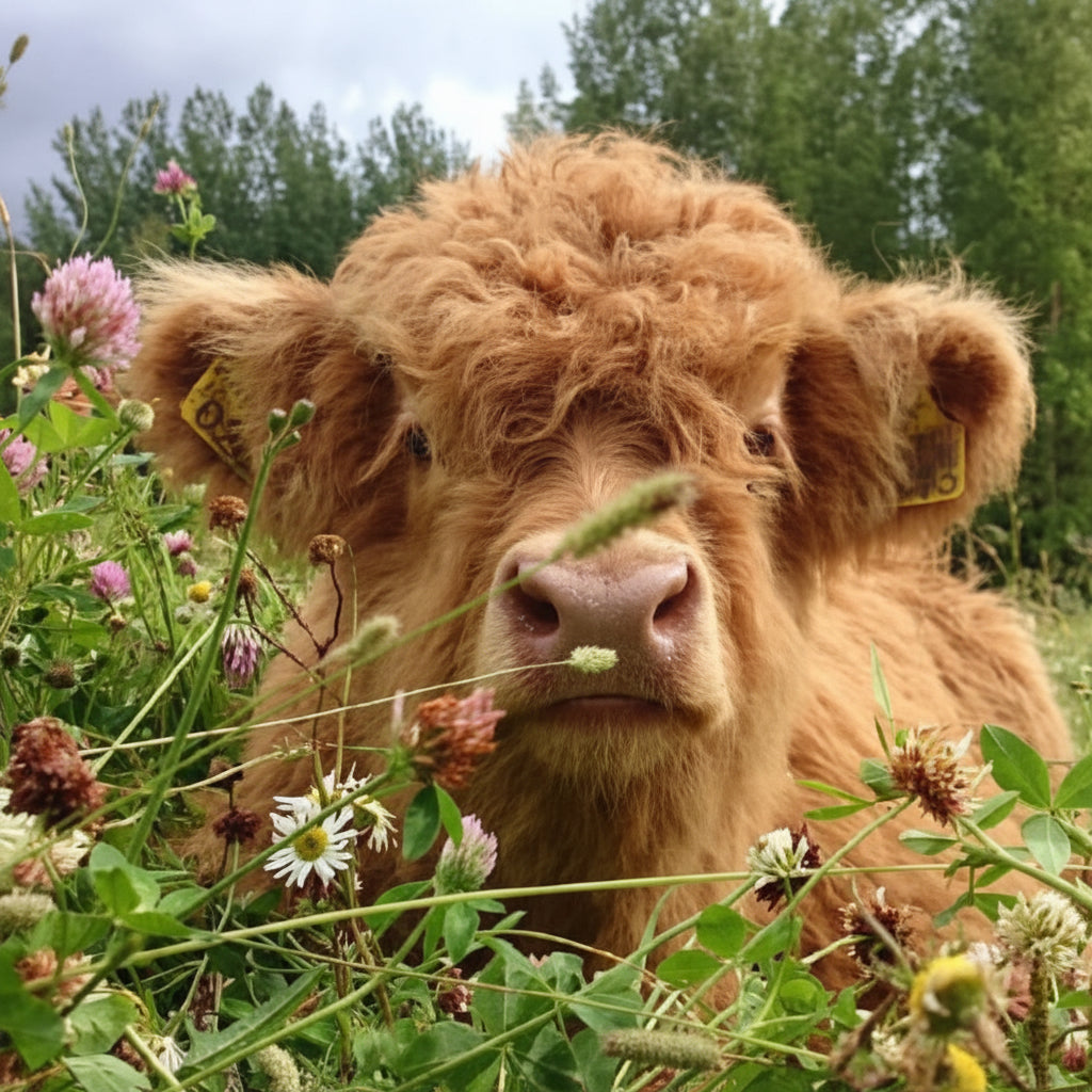 Handmade Highland Cow Plush Toy For Kids Soft Cuddly Stuffed Animal