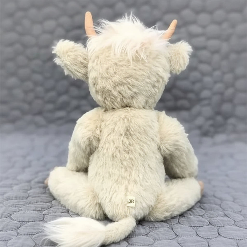 Handmade Highland Cow Plush Toy For Kids Soft Cuddly Stuffed Animal