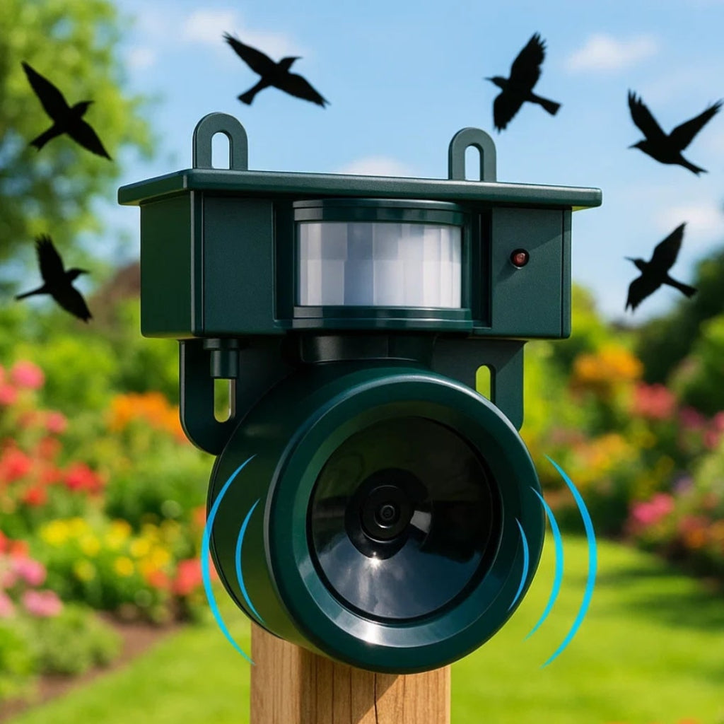Solar Powered Motion Sensor Bird Deterrent For Outdoor Use