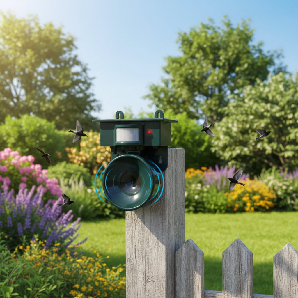 Solar Powered Motion Sensor Bird Deterrent For Outdoor Use
