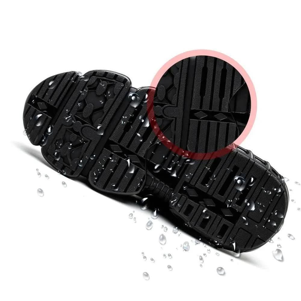 Breathable Lace-Up Steel Toe Work Shoes for All-Day Comfort