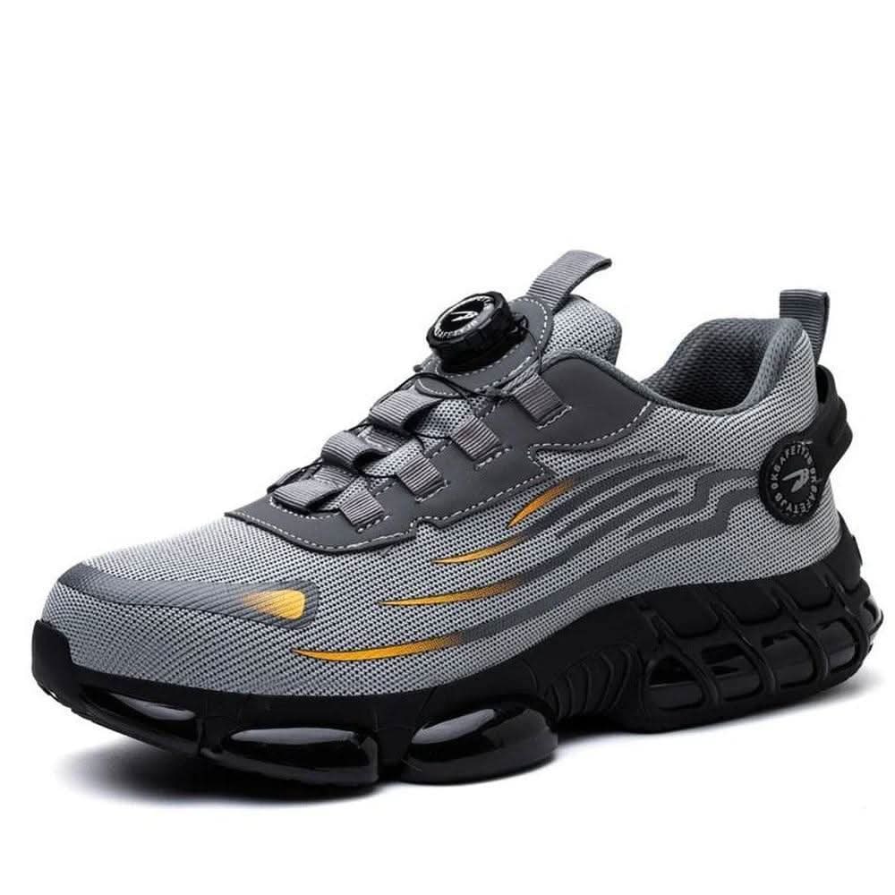 Breathable Lace-Up Steel Toe Work Shoes for All-Day Comfort