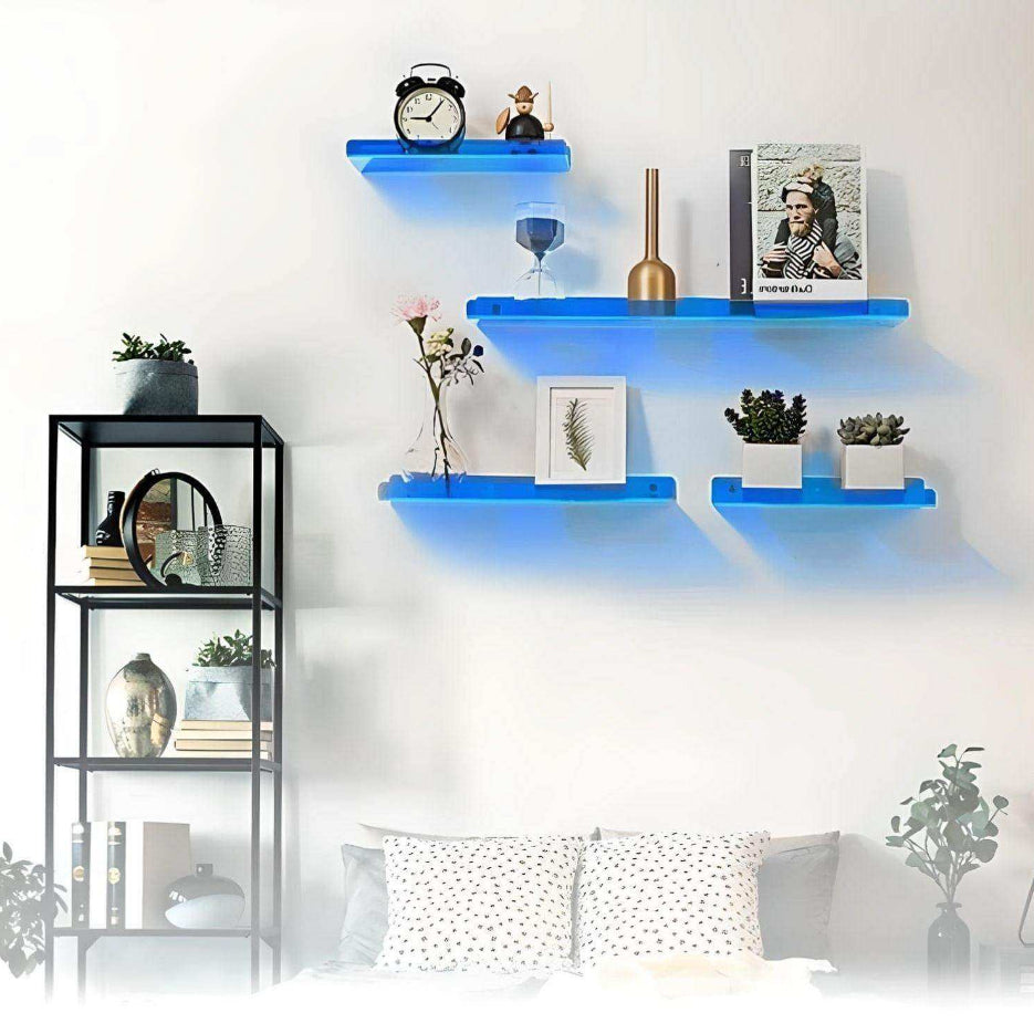 Acrylic Floating Wall Shelf For Modern Display And Storage