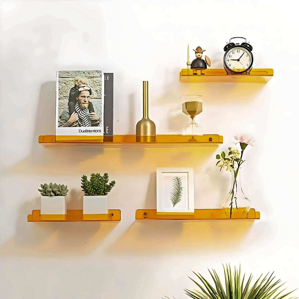Acrylic Floating Wall Shelf For Modern Display And Storage