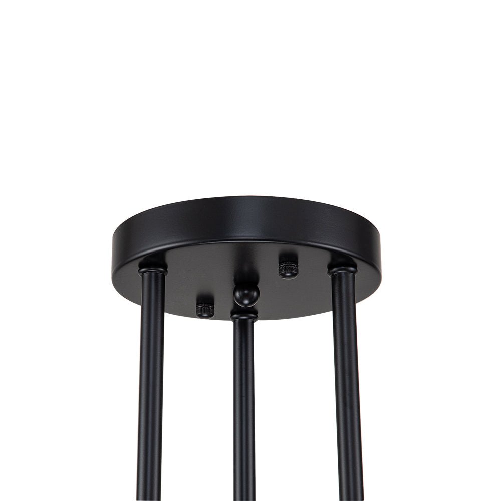 Stropní lampa Sputnik 6 nebo 8 v černé barvě, kovová, retro moderní, stmívatelná