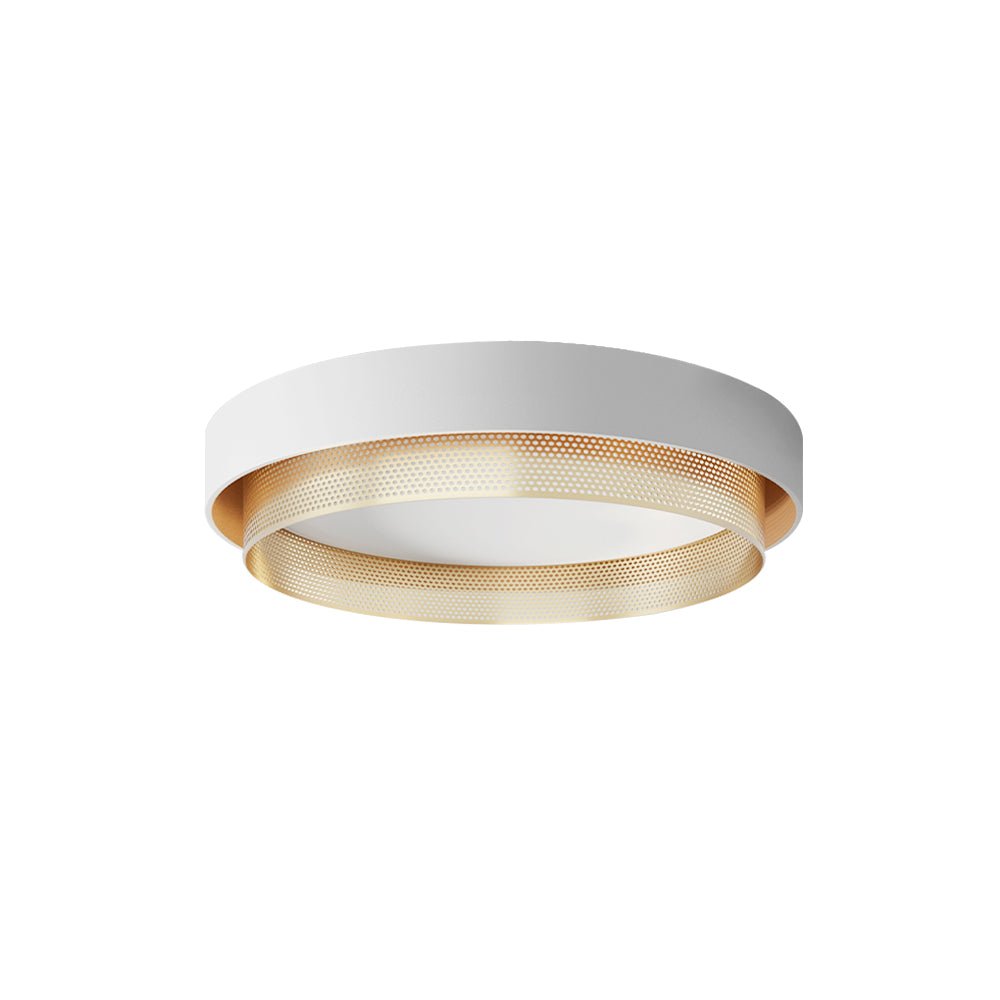 Round Hollow LED -kattolehti 30W 50cm Valkoinen tai Musta Olohuoneeseen ja Kylpyhuoneeseen