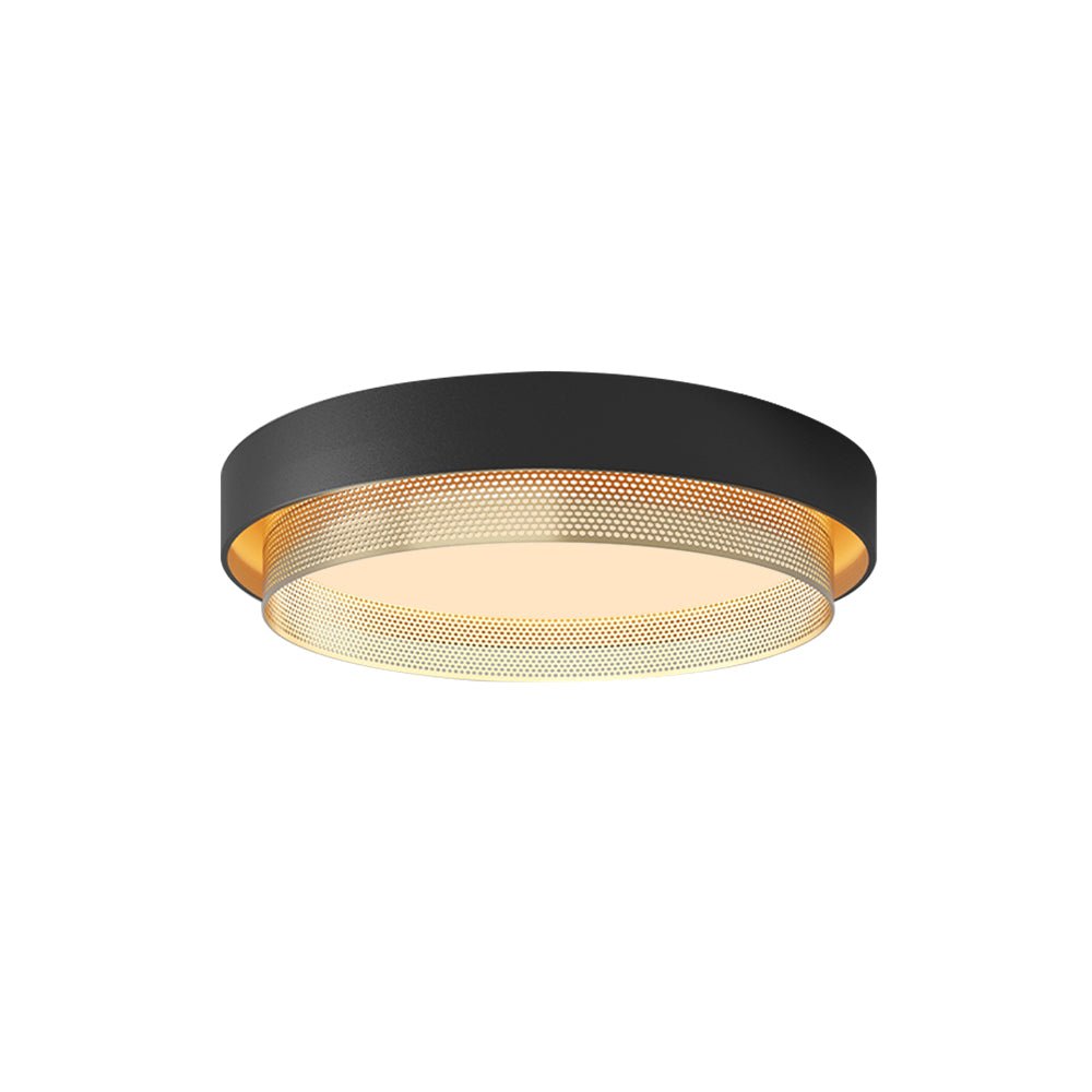 Round Hollow LED -kattolehti 30W 50cm Valkoinen tai Musta Olohuoneeseen ja Kylpyhuoneeseen