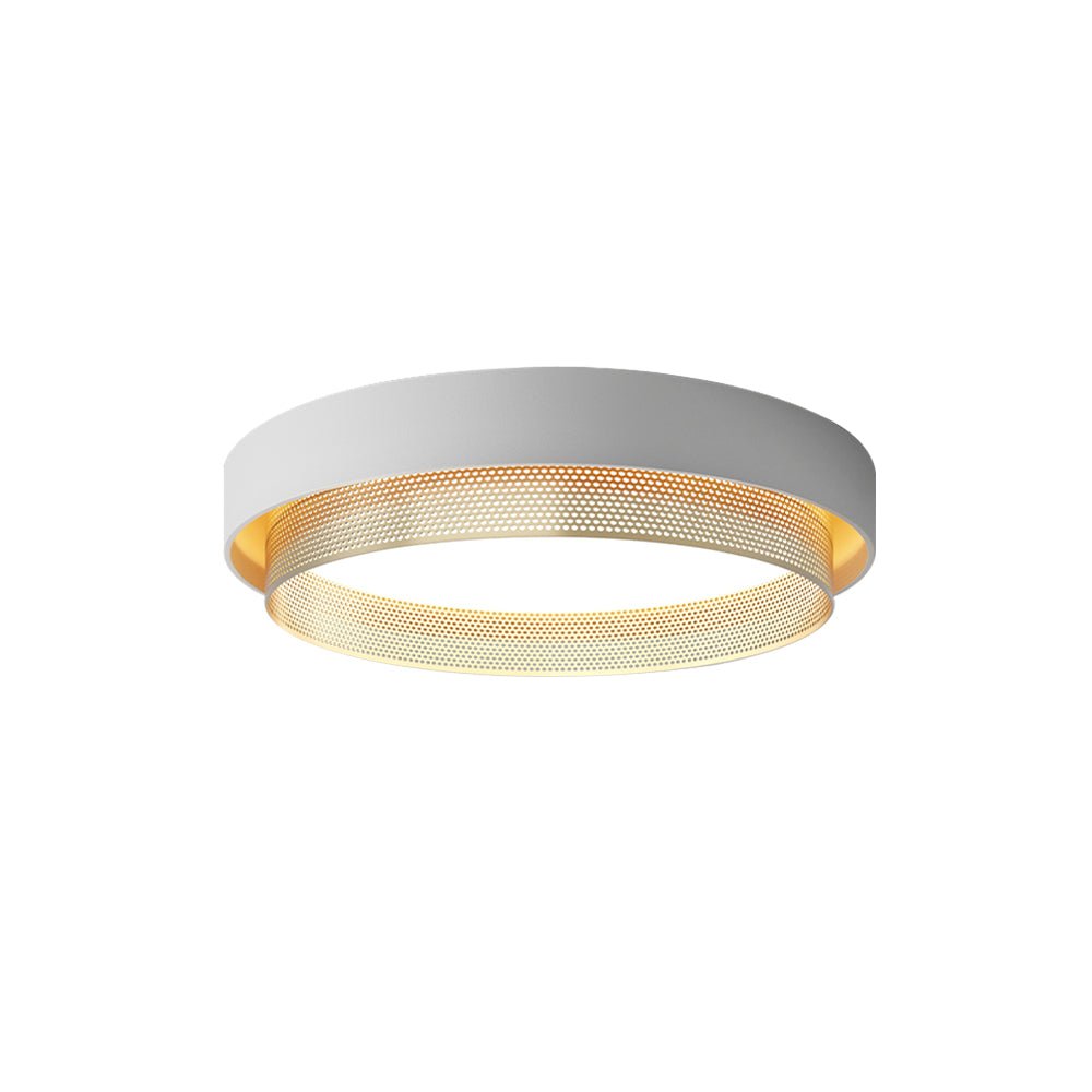 Round Hollow LED -kattolehti 30W 50cm Valkoinen tai Musta Olohuoneeseen ja Kylpyhuoneeseen