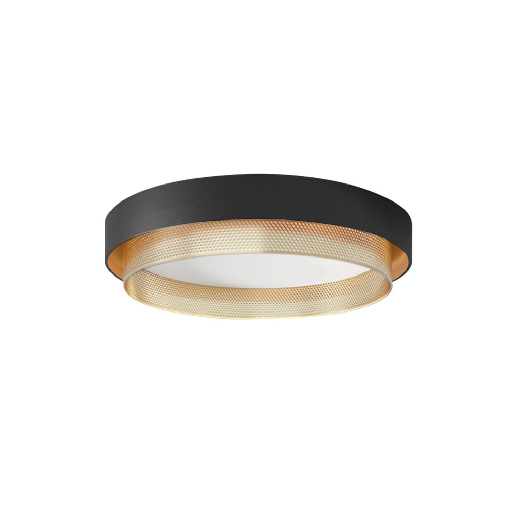Round Hollow LED -kattolehti 30W 50cm Valkoinen tai Musta Olohuoneeseen ja Kylpyhuoneeseen