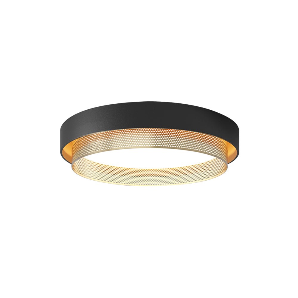 Round Hollow LED -kattolehti 30W 50cm Valkoinen tai Musta Olohuoneeseen ja Kylpyhuoneeseen