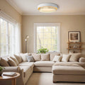 Round Hollow LED -kattolehti 30W 50cm Valkoinen tai Musta Olohuoneeseen ja Kylpyhuoneeseen
