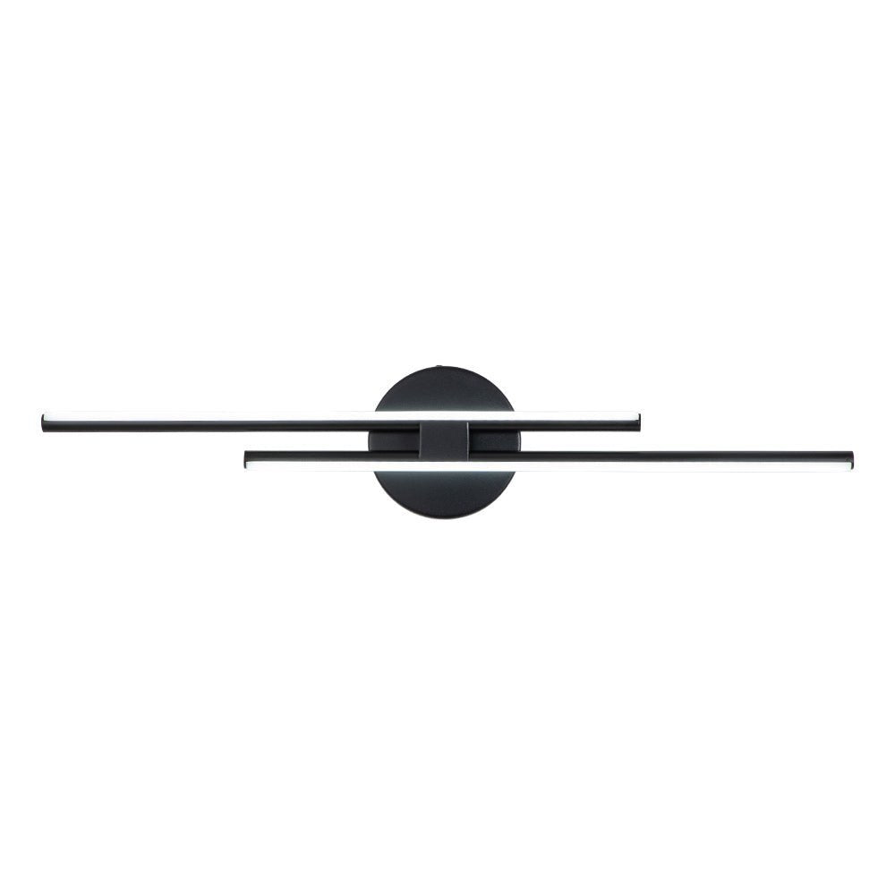 Tira de luz LED para techo 12W blanco frío acabado en latón níquel negro 60-80 cm