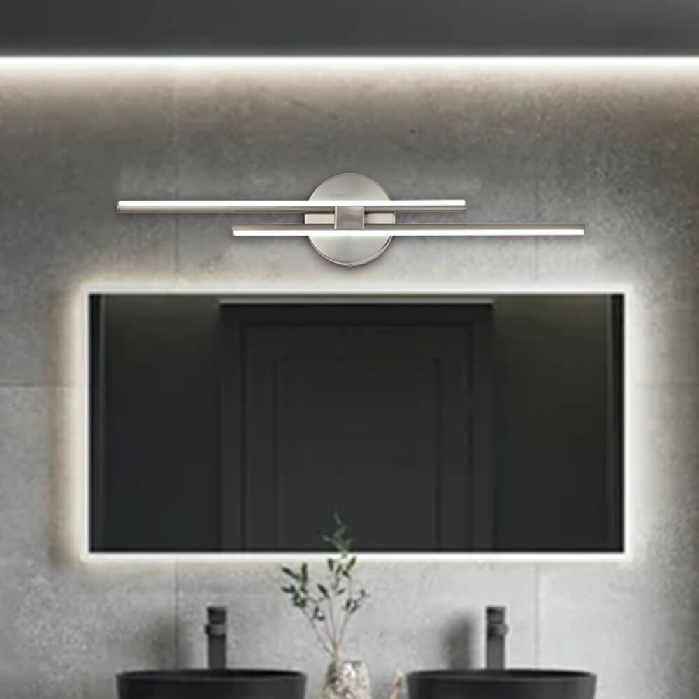Tira de luz LED para techo 12W blanco frío acabado en latón níquel negro 60-80 cm