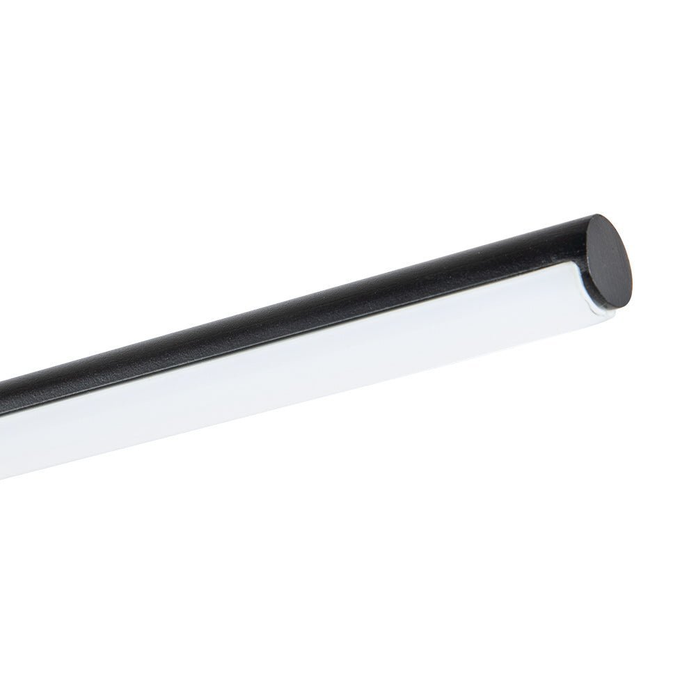 Tira de luz LED para techo 12W blanco frío acabado en latón níquel negro 60-80 cm