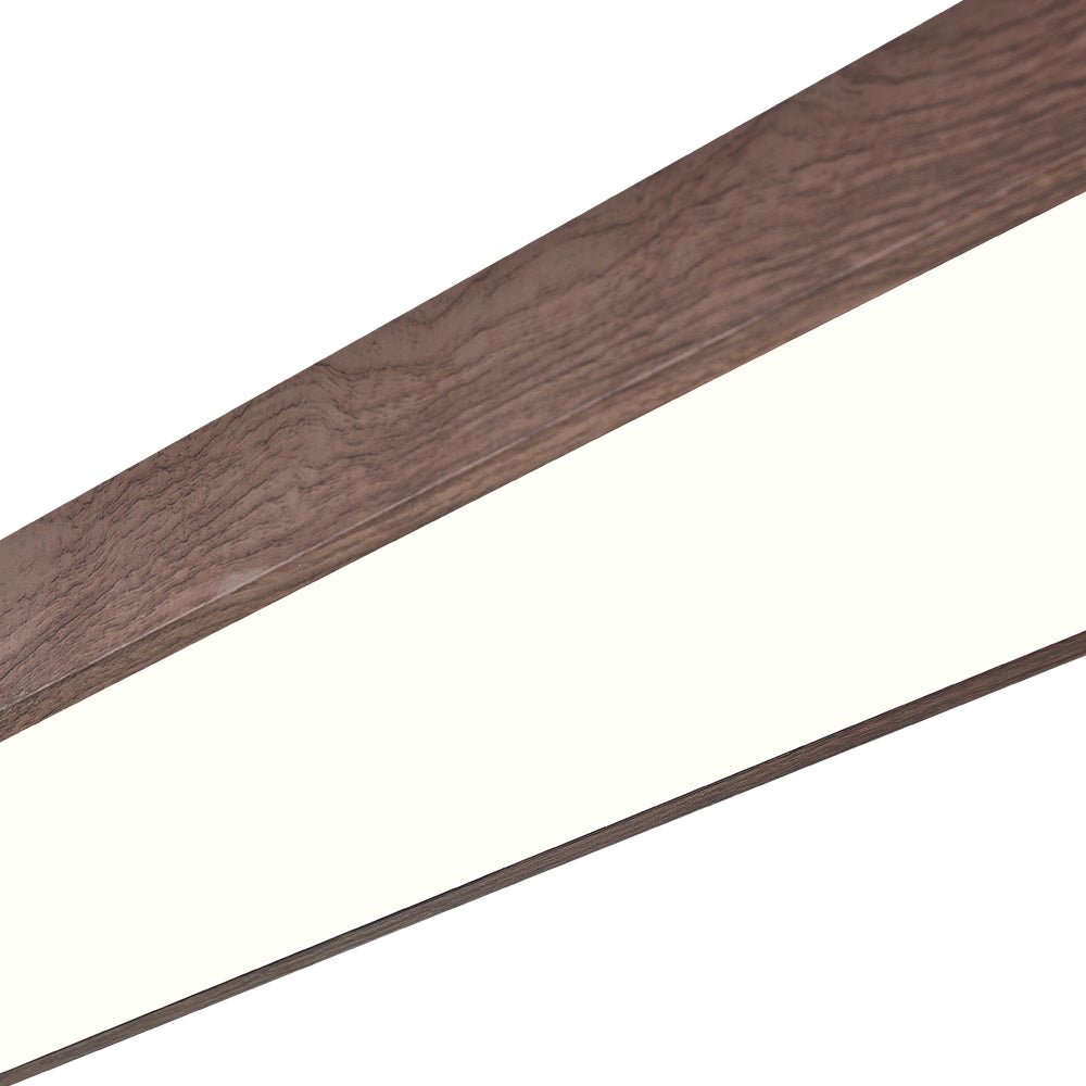 Oválné LED stropní světlo s dřevěným dekorem, kovový rám, 65-90 cm, teplá nebo studená bílá