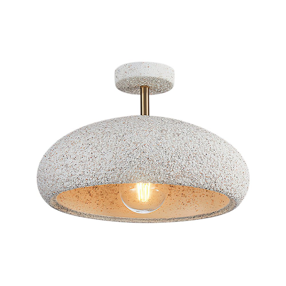Lámpara de techo nórdica Wabi-Sabi Dome, atenuable con motas, 35 cm para sala de estar
