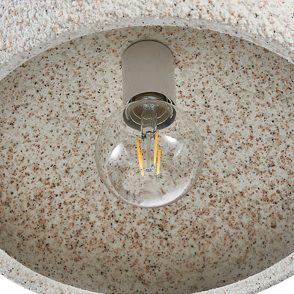 Lámpara de techo nórdica Wabi-Sabi Dome, atenuable con motas, 35 cm para sala de estar