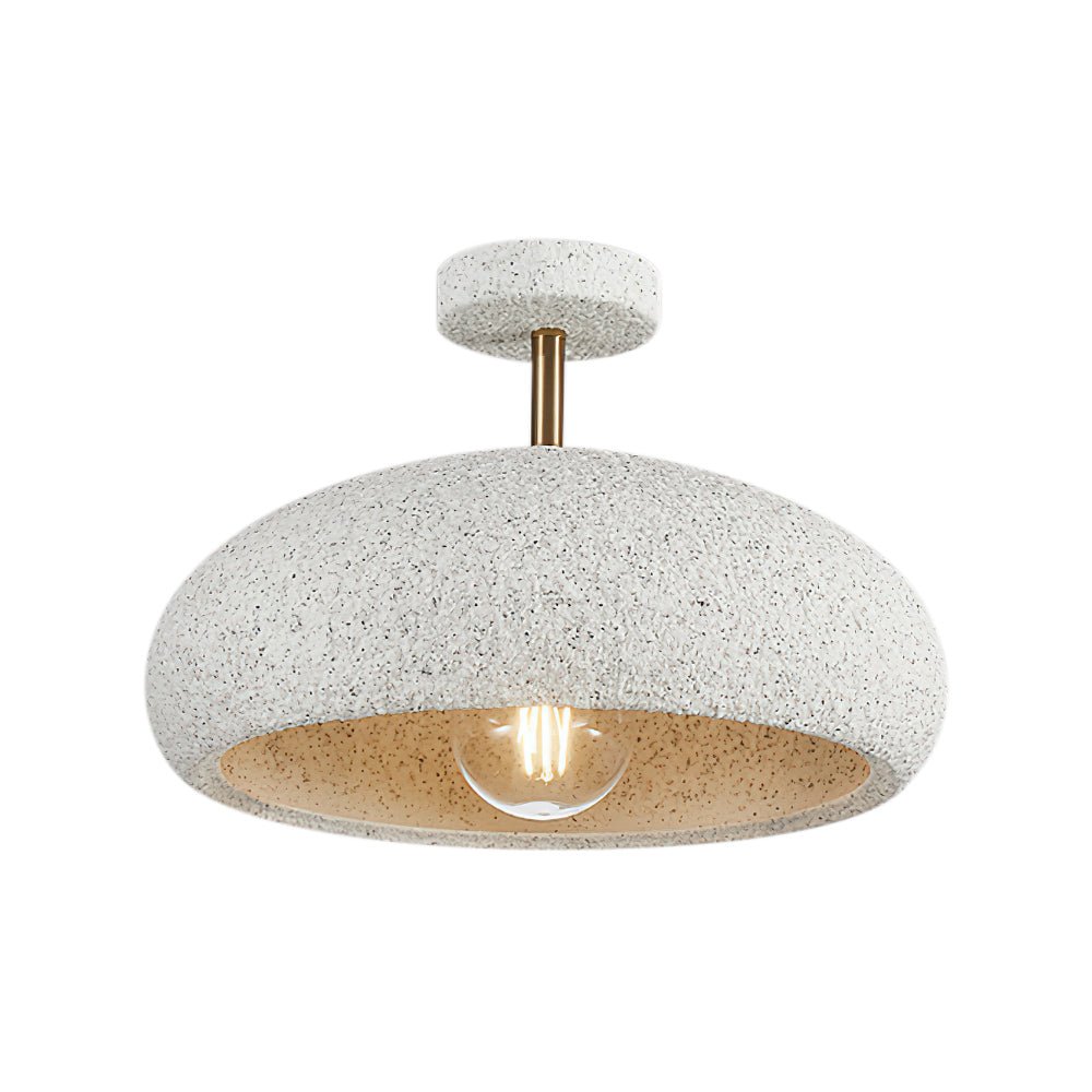 Lámpara de techo nórdica Wabi-Sabi Dome, atenuable con motas, 35 cm para sala de estar