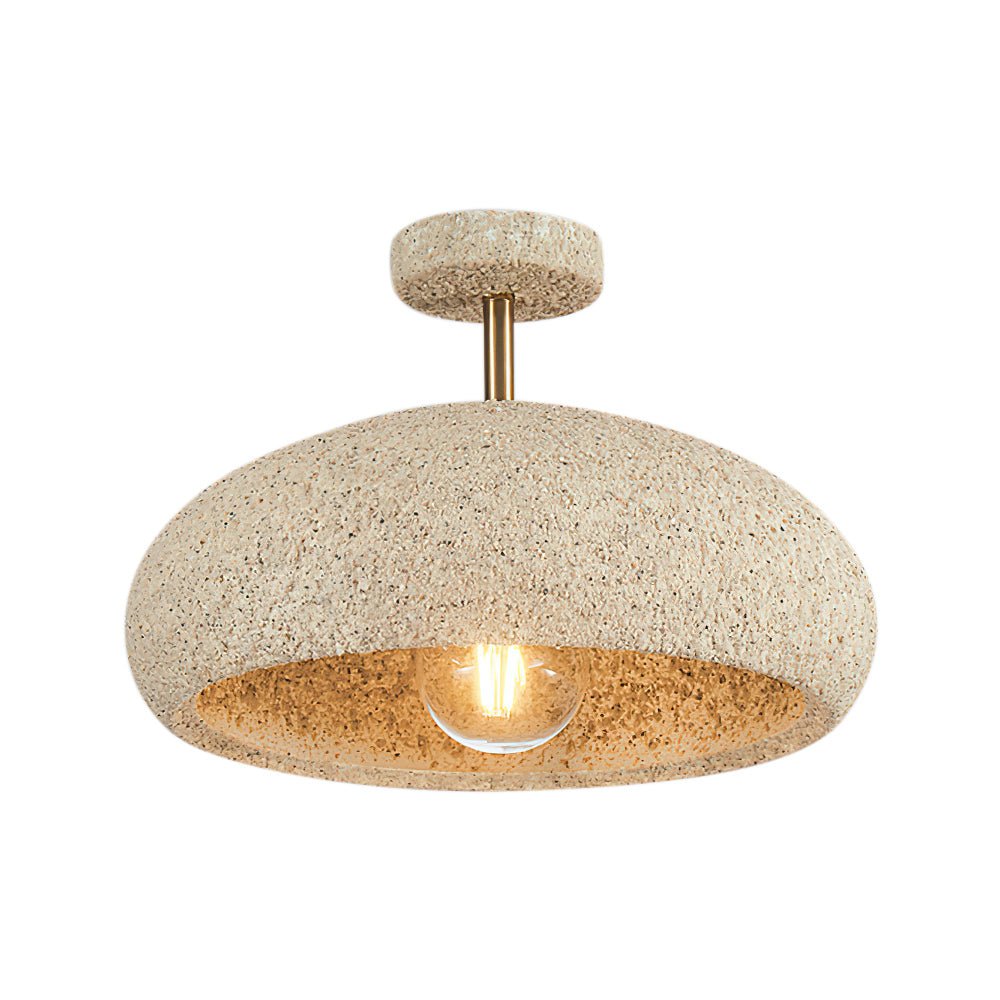 Lámpara de techo nórdica Wabi-Sabi Dome, atenuable con motas, 35 cm para sala de estar