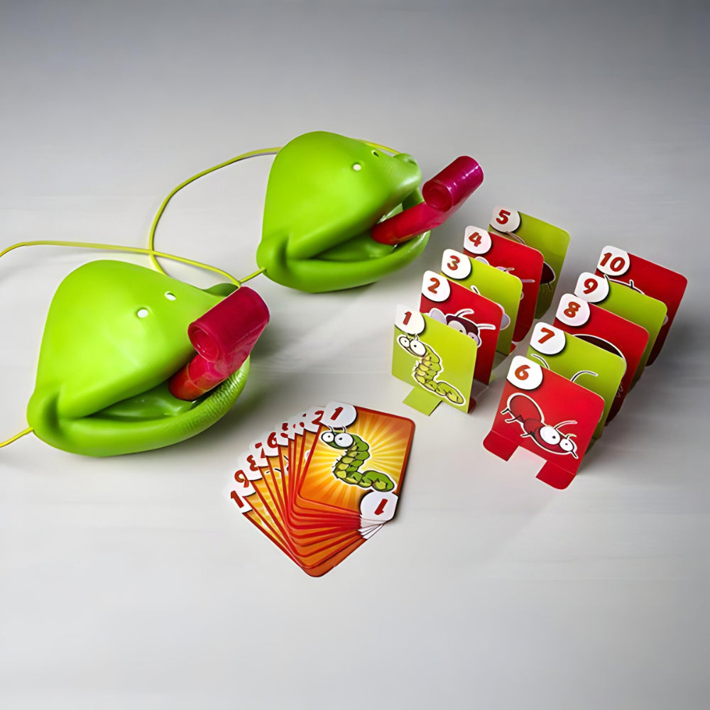 Kids Party Board Game With Chameleon Mask And Tongue Challenge