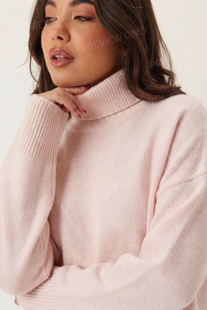 Pull Doux avec Col Roulé