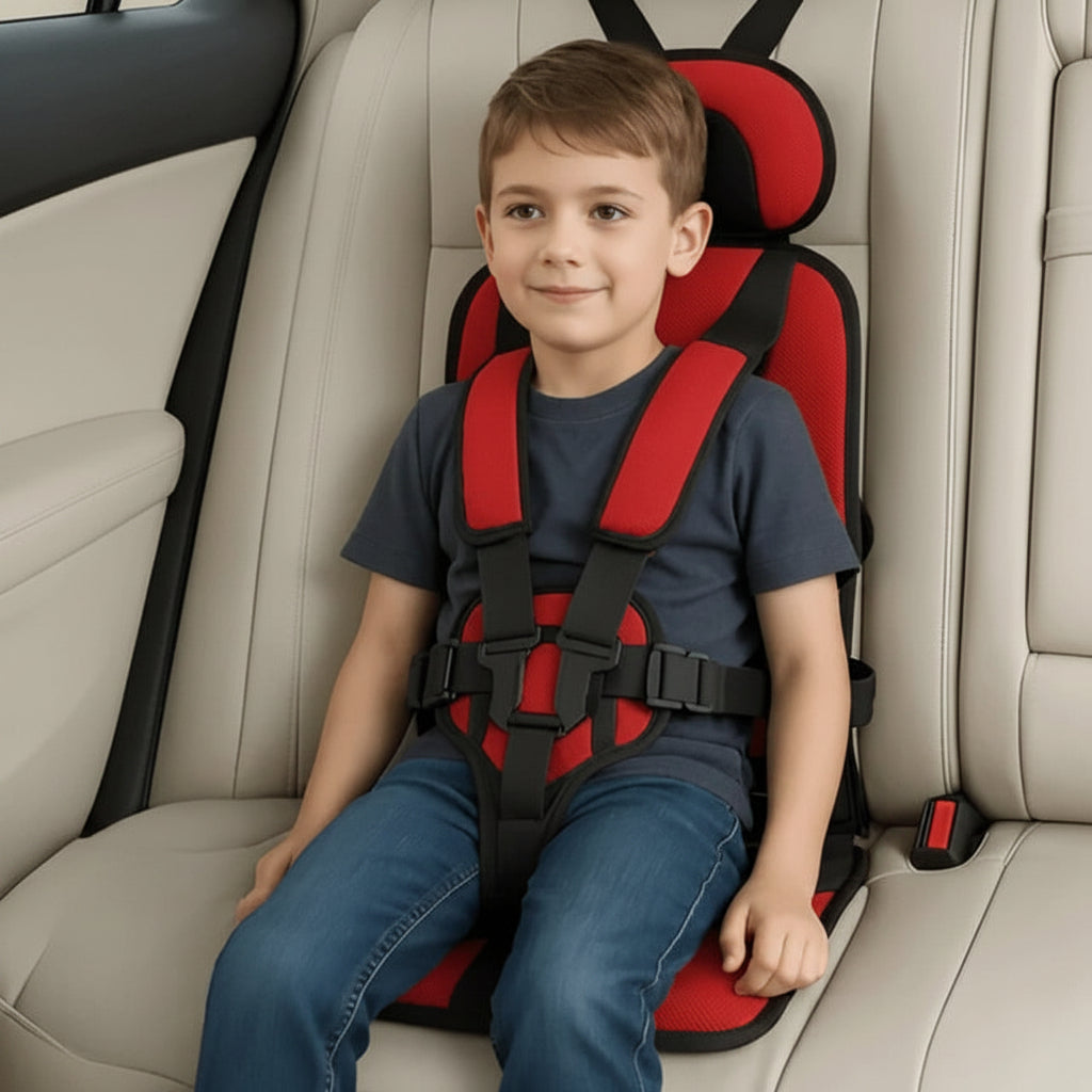 Portable Travel Car Seat With 5-Point Harness For Kids
