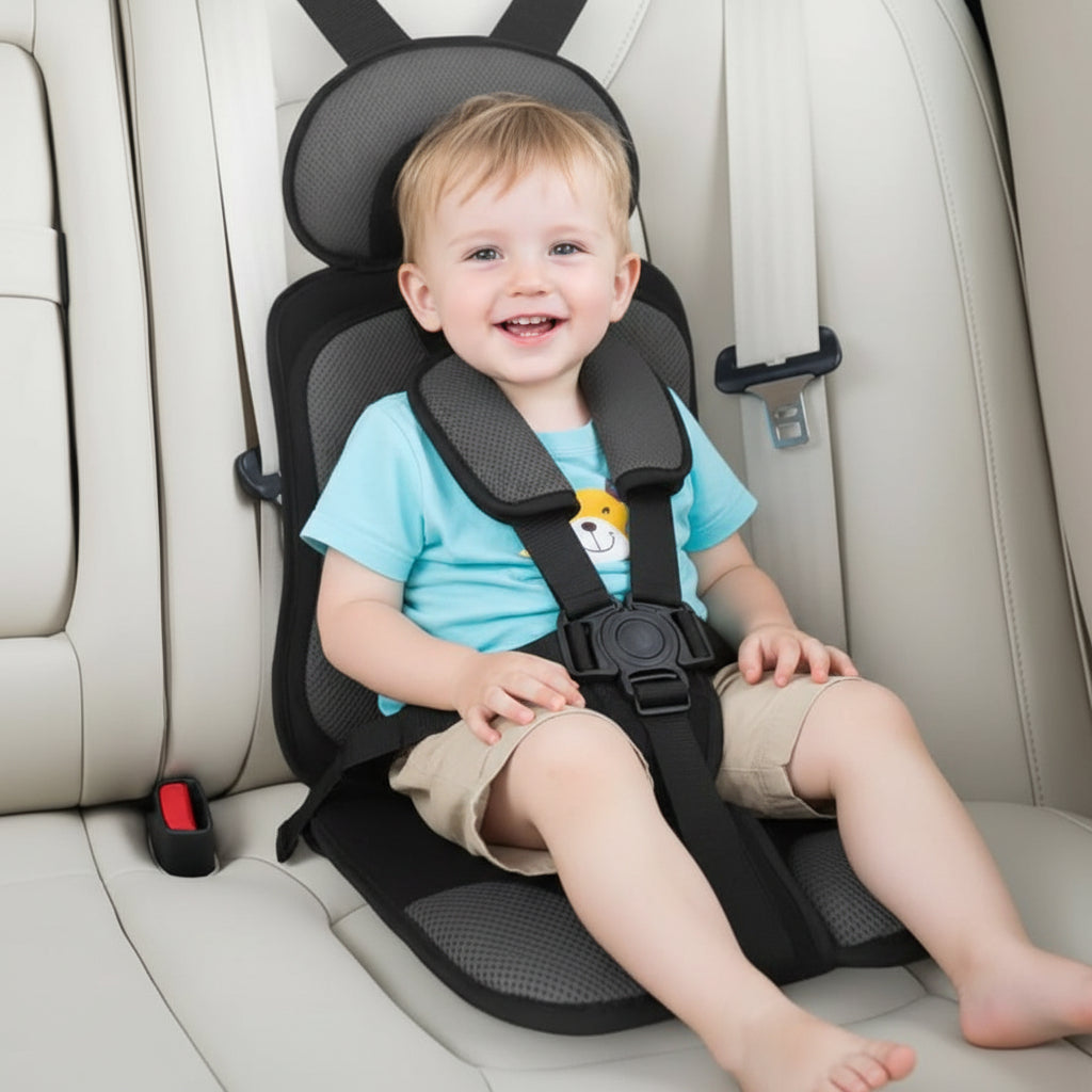 Portable Travel Car Seat With 5-Point Harness For Kids