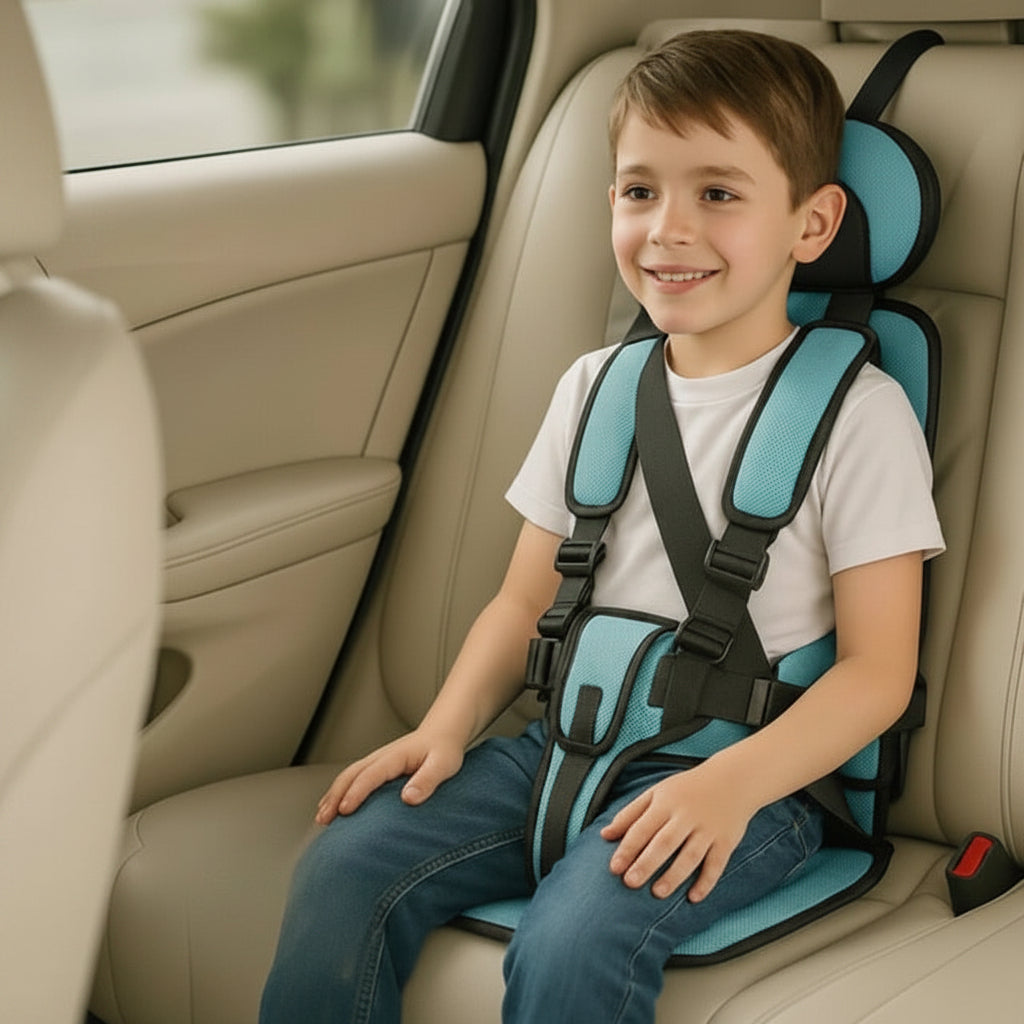 Portable Travel Car Seat With 5-Point Harness For Kids