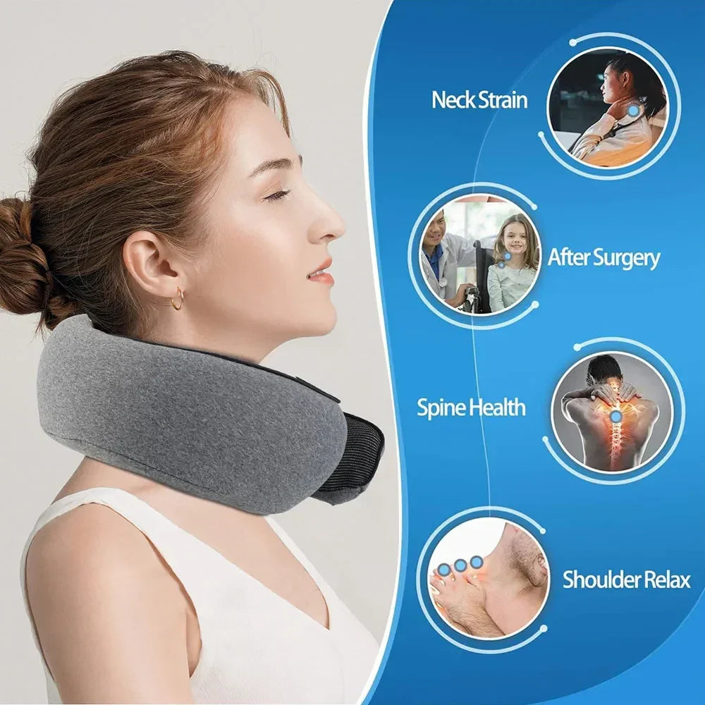 Memory Foam U Shaped Travel Neck Pillow For Comfortable Sleep On The Go