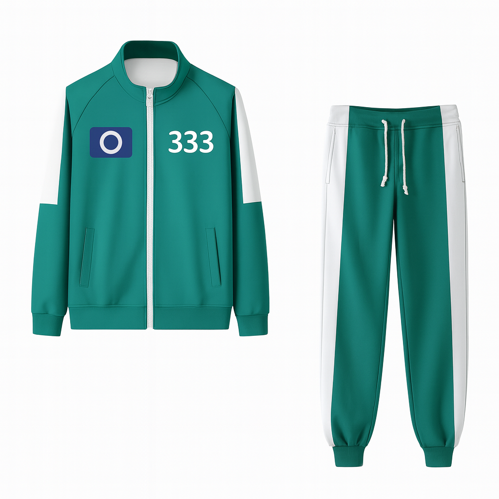 Gotowy do cosplayu uniseksowy komplet dresowy, wygodny i stylowy strój