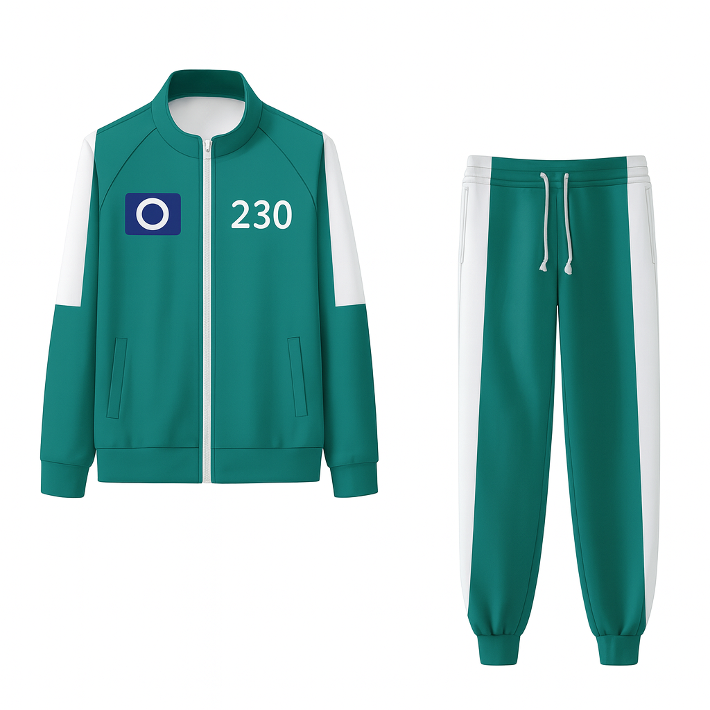 Gotowy do cosplayu uniseksowy komplet dresowy, wygodny i stylowy strój