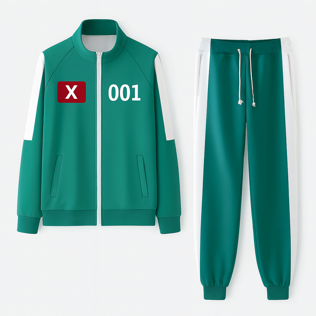 Gotowy do cosplayu uniseksowy komplet dresowy, wygodny i stylowy strój