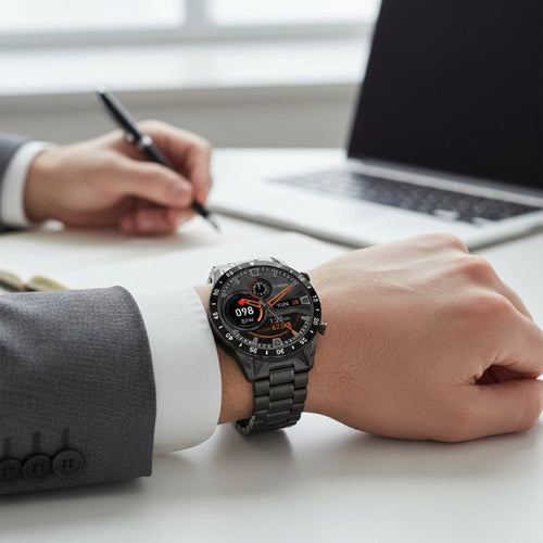 Aurelian Luxury Bluetooth Smartwatch With Full Touchscreen and Stainless Steel Band