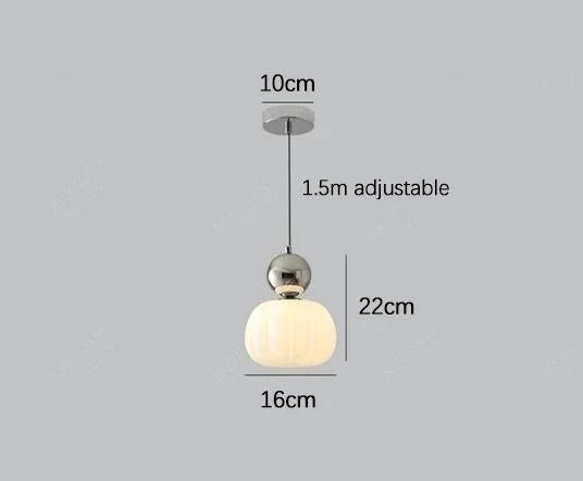 Závěsná lampa s dýňovým motivem v severském stylu s moderním LED stropním světlem