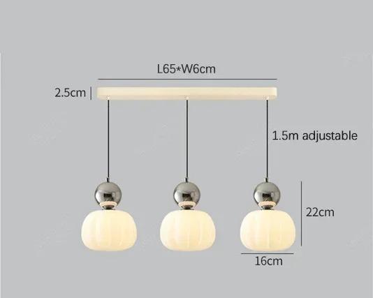 Závěsná lampa s dýňovým motivem v severském stylu s moderním LED stropním světlem