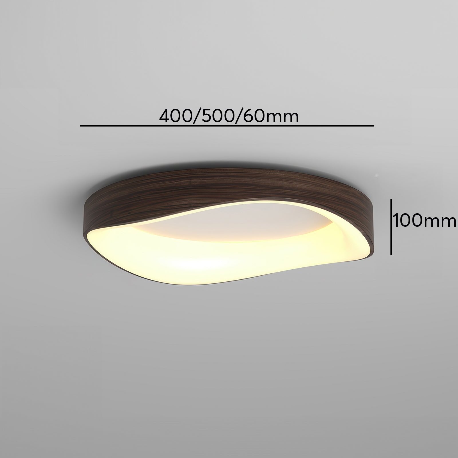 Wood Look Scandinavian LED Ceiling Light For Living Room And Bedroom