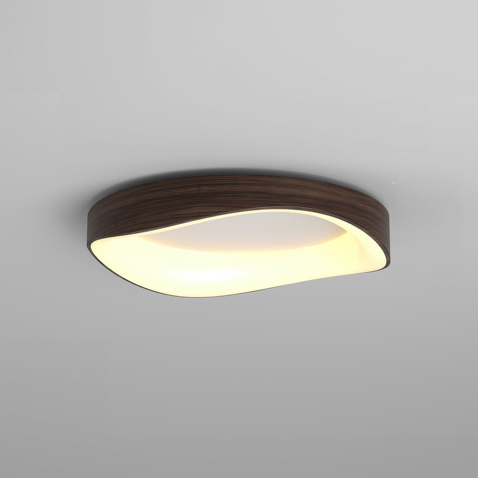 Wood Look Scandinavian LED Ceiling Light For Living Room And Bedroom