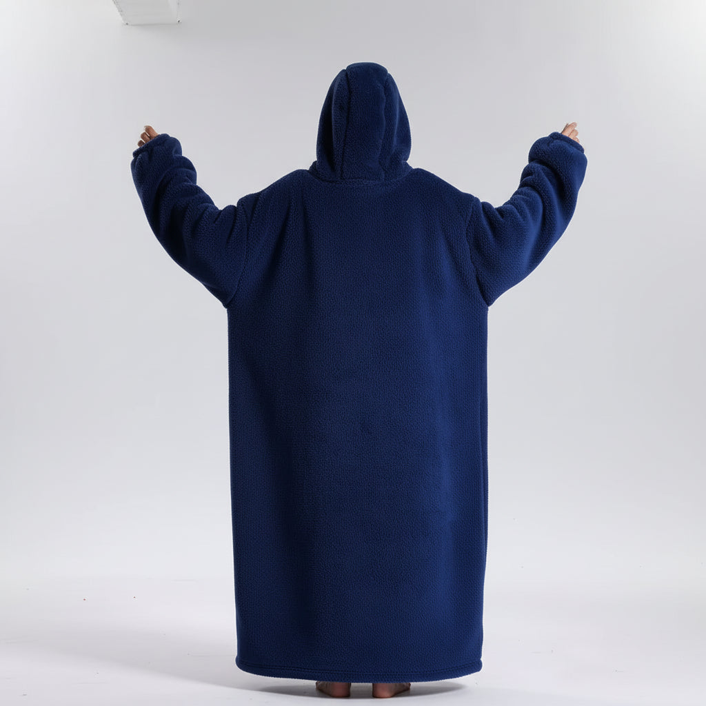 Pluche draagbare hoodie deken voor volwassenen op koude dagen