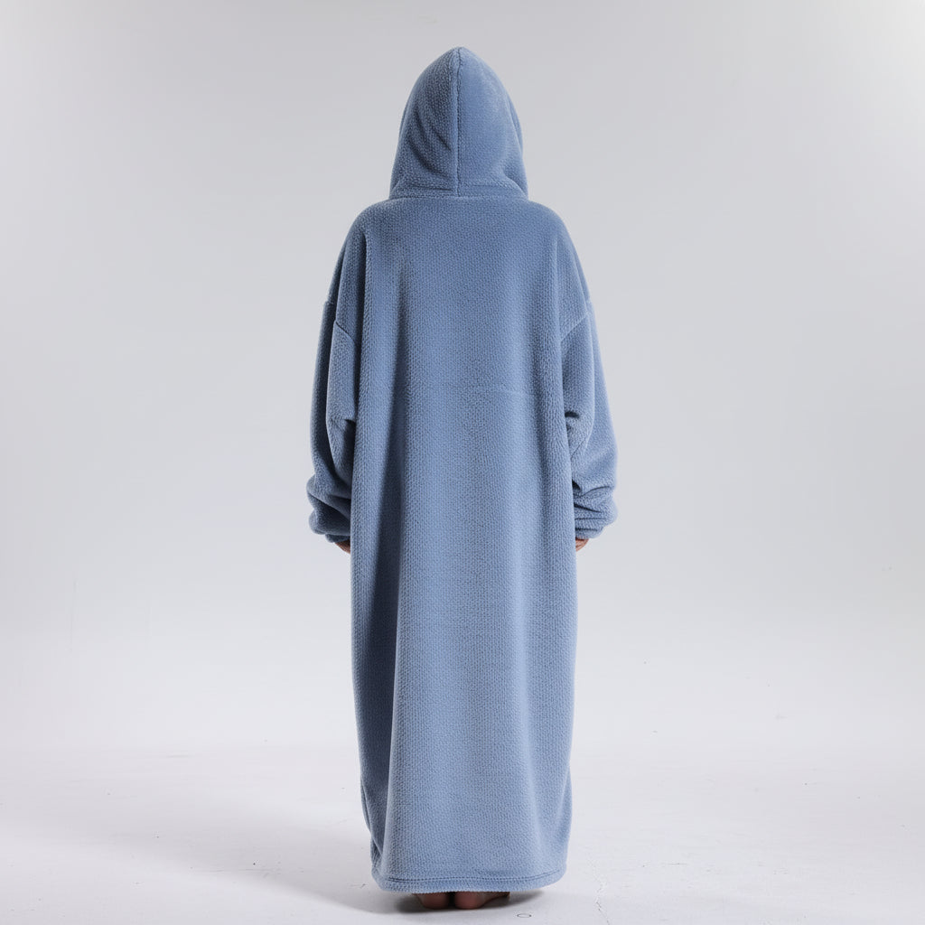 Pluche draagbare hoodie deken voor volwassenen op koude dagen
