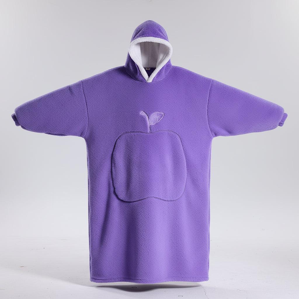 Pluche draagbare hoodie deken voor volwassenen op koude dagen