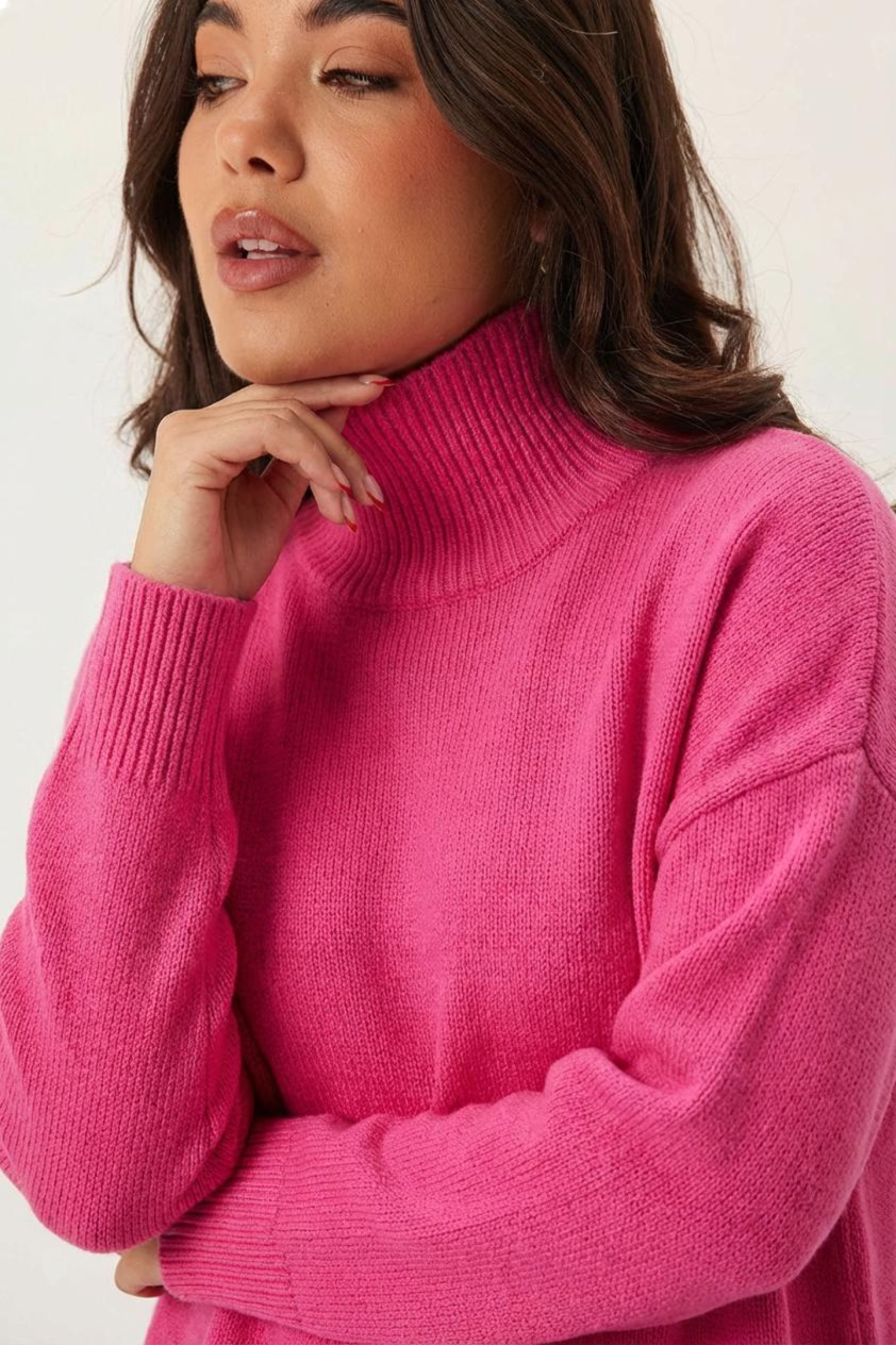 Pull Doux avec Col Roulé