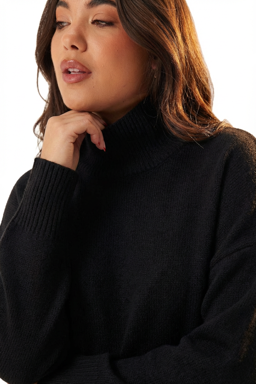 Pull Doux avec Col Roulé