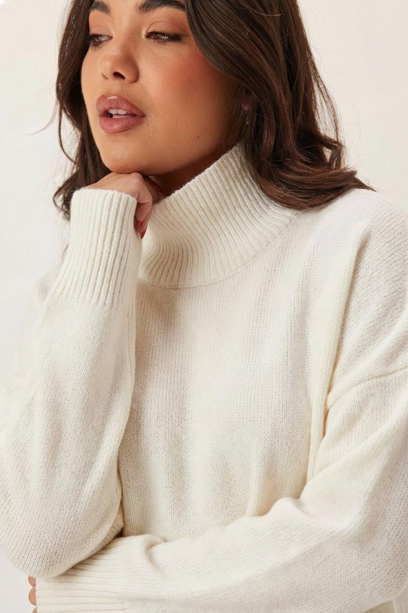 Pull Doux avec Col Roulé