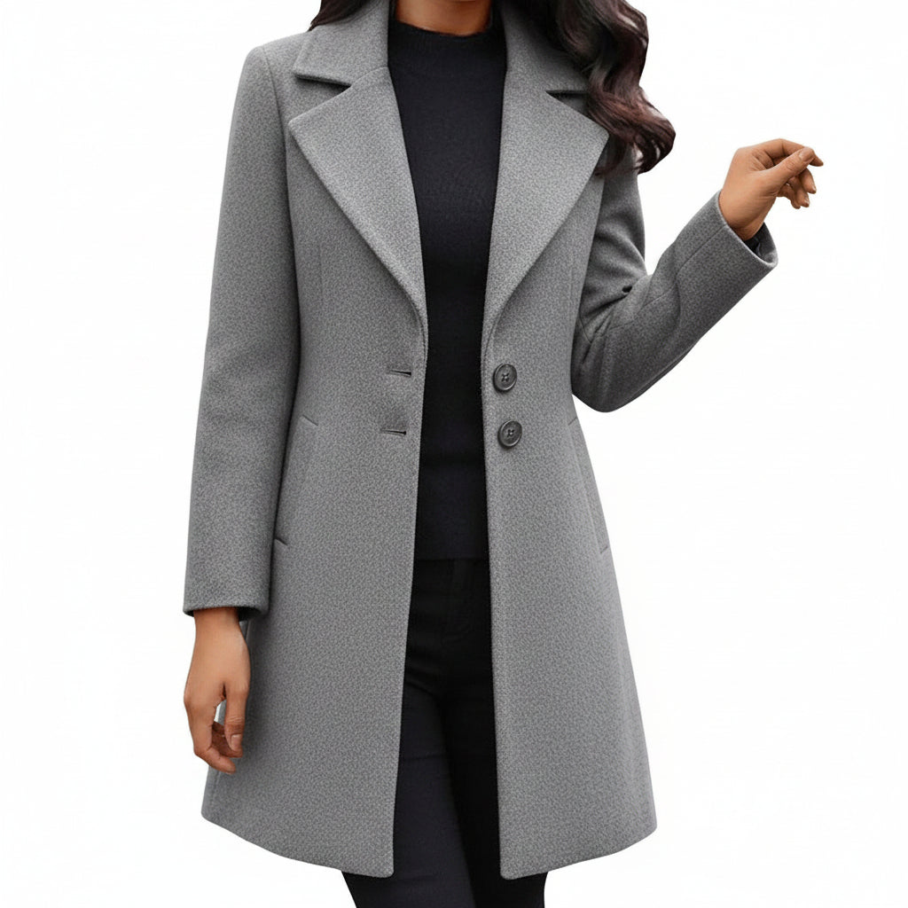 معطف نسائي طويل بخطوط مع حزام وغطاء للرأس مقاوم للماء