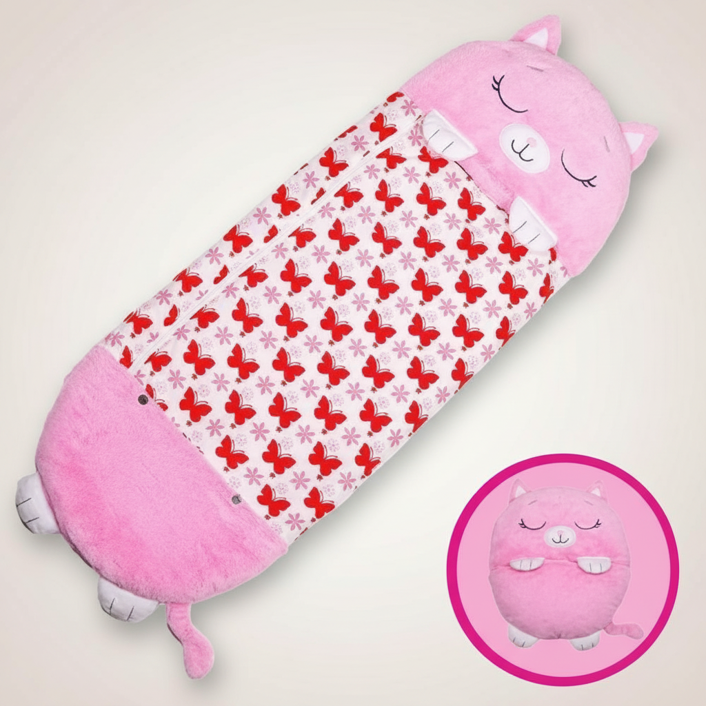 Sac de couchage léger à capuche pour enfants, idéal pour les soirées pyjama