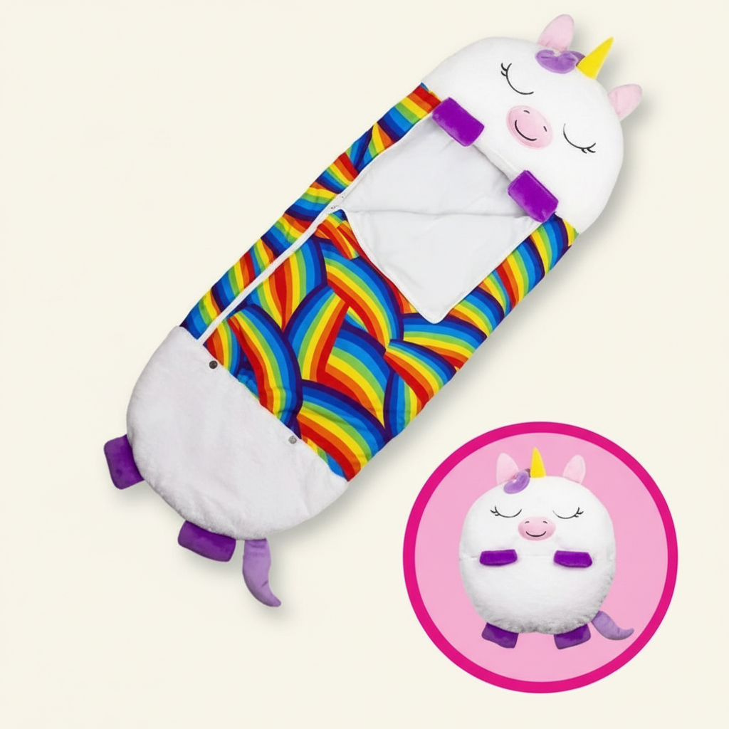 Sac de couchage léger à capuche pour enfants, idéal pour les soirées pyjama