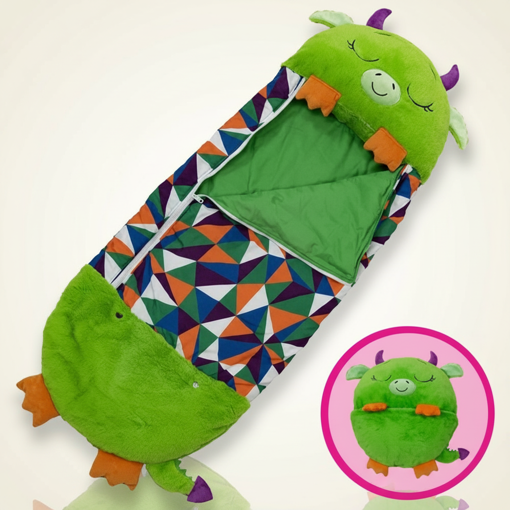 Sac de couchage léger à capuche pour enfants, idéal pour les soirées pyjama