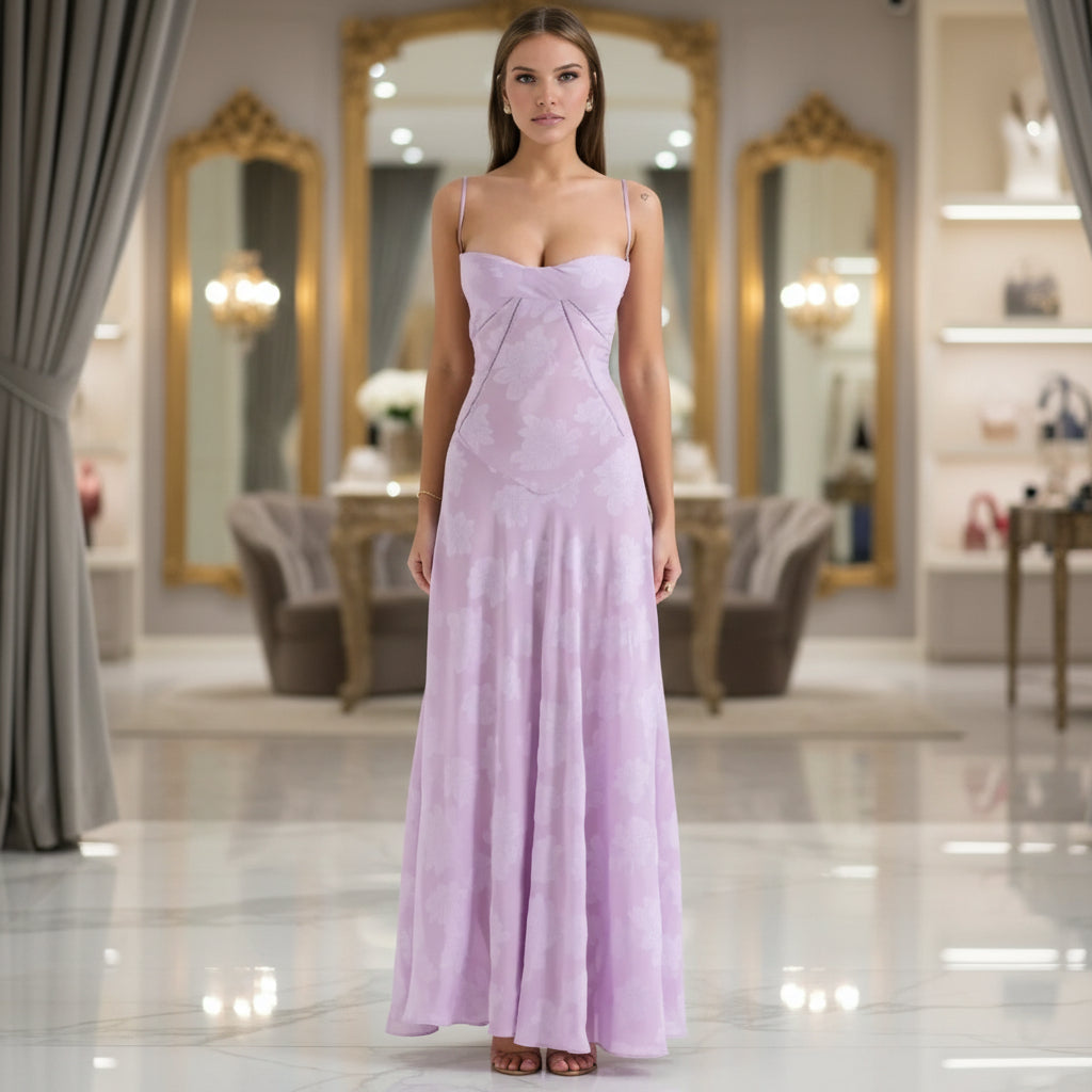 Vestido Midi Fluído Feminino para Festas e Eventos à Noite