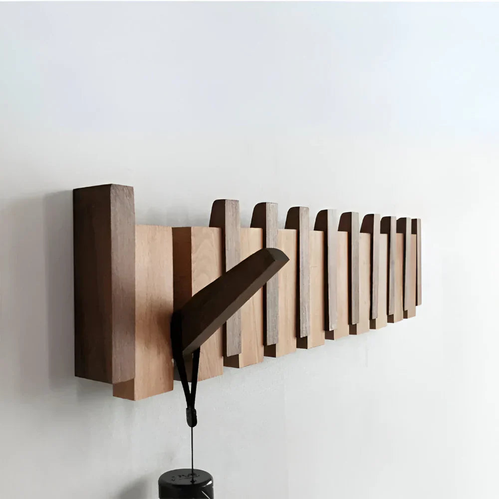 Piano-Style Folding Wall Rack Hook For Hanging Organizer