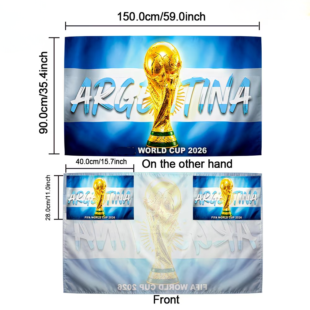 Argentina World Cup Flag Banner Fan Cape For Soccer Fans